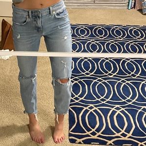 Zara ripped boyfriend girlfriend jeans NEW